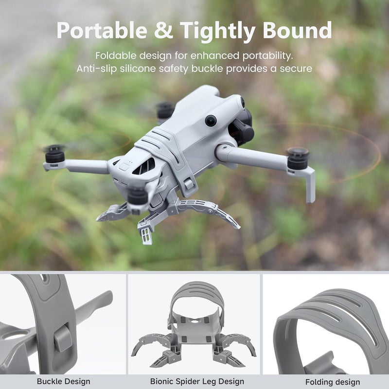 STARTRC جهاز هبوط لملحقات DJI Mini 5 Pro، واقي طائرة درون قابل للطي وسريع الإطلاق لDJI Mini 5 Pro Fly More Combo - Image 5